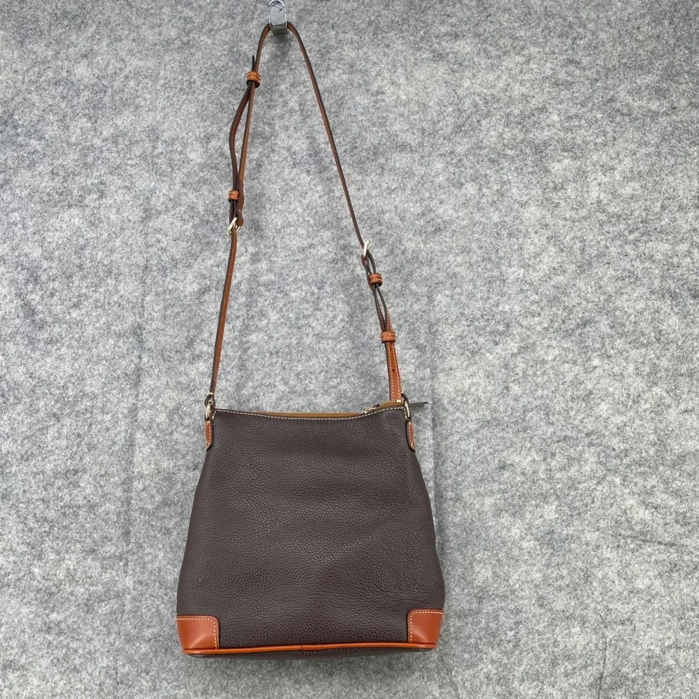 Dooney & Bourke Crossbody Bag Women Small Brown Pebble Leather shoulder Purse